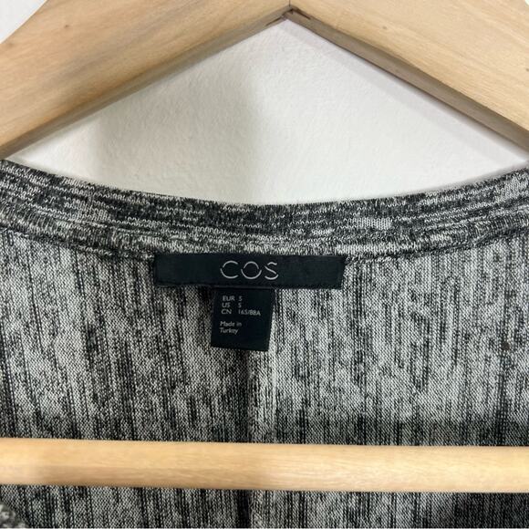 COS Gray Casual Melange Knit Jersey Minimalist Dress Size Small - Picture 8 of 11